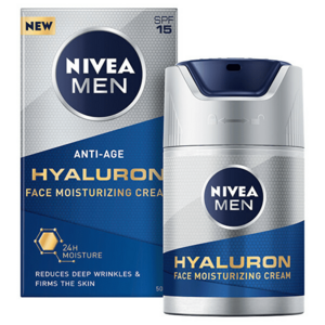 Nivea Cremă hidratantă antirid Nivea Men Hyaluron SPF 15(Face Moisturizing Cream) 50 ml imagine