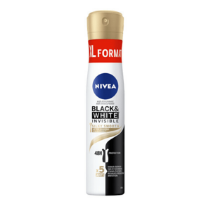 Nivea Antiperspirant spray Black and White InvisibleSilk ySmooth(Anti-perspirant) 200 ml imagine