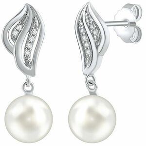 Silvego Cercei din argint cu perle naturale albe FW12574W imagine