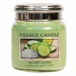 Village Candle Lumânare parfumată în sticlă Sea Salt Cucumber 390 g imagine