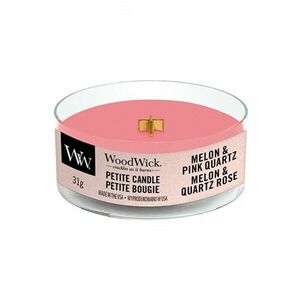 WoodWick Lumânare aromatică mică cu fitil din lemn Melon & Pink Quartz imagine