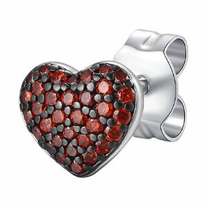 Rosato Cercel single de argint Inimă cu zirconii Storie RZO048 imagine