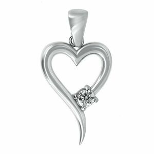 Brilio Silver Pandantiv din oțel cu cristal Romantic Inima PENT024 imagine