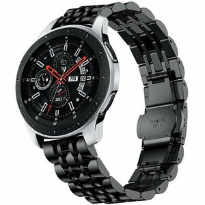 4wrist Curea de oțel pentru Samsung Galaxy Watch - Neagră 22 mm imagine