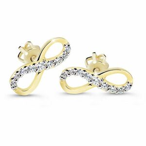 Cutie Diamonds Cercei eleganți din aur galben cu diamante în formă de infinit DZ60149-30-00-X-1 imagine