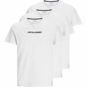 Jack&Jones 3 PACK- tricou pentru bărbați JACRAIN Regular Fit 12184812 Alb-3 M imagine