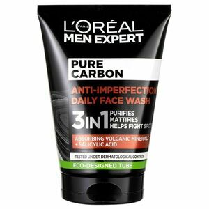 L´Oréal Paris Gel de curățare împotriva imperfecțiunilor pielii 3 în 1 Men Expert Pure Carbon (Anti-Imperfection Daily Face Wash) 100 ml imagine