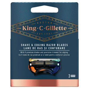 Gillette Cap de rezervă King (Shave & Edging Razor Blades) 5 ks imagine