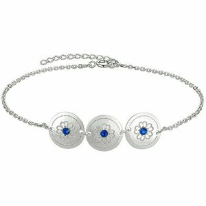 Praqia Jewellery Brățară elegantă din argint cu cristale albastre Saphire KA6075_RH imagine
