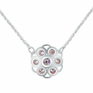 Praqia Jewellery Colier din argint floral cu cristale EmmaN6088_RH imagine