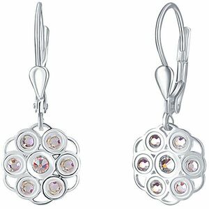 Praqia Jewellery Cercei florali din argint cu cristale Emma NA6089_RH imagine
