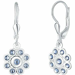 Praqia Jewellery Cercei din argint cu flori cu cristale albastre Mia NA6087_RH imagine