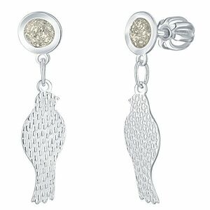 Praqia Jewellery Cercei stilați din argint Birds NA6096_RH imagine