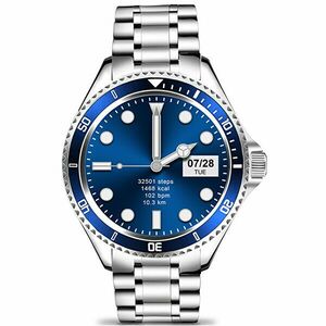 Wotchi Smartwatch W69SBE - Silver+Blue imagine