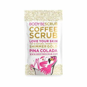 BODYBE Peeling de cafea cu efect lucios Pina Colada (Coffee Scrub Shimmer Gold) 200 g imagine