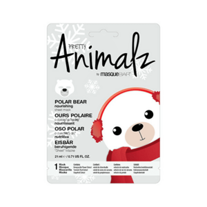 masqueBAR Mască textilă hidratantă Animalz Polar Bear (Nourishing Sheet Mask) 21 ml imagine