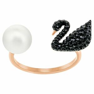 Swarovski Inel deschis de lux cu lebădă și perlă Iconic Swan 5256266 50 mm imagine