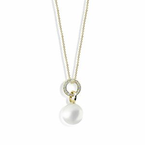 Cutie Jewellery Pandantiv fermecător de perle din aur alb cu zirconii Z6303-3123-40-X-1 imagine