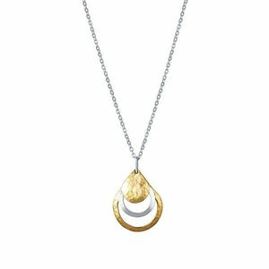 Praqia Jewellery Colier bicolor de lux din argint Golden Rain KO6416_BR030_45_RH (lanț, pandantiv) imagine