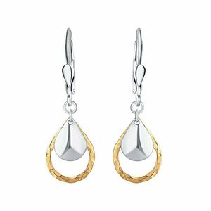 Praqia Jewellery Cercei de argint bicolor de lux Golden Rain NA6404_RH imagine