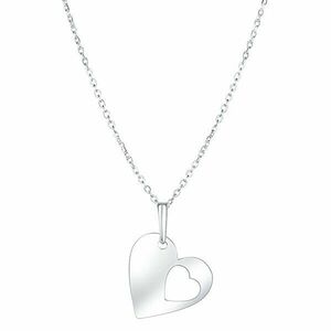 Praqia Jewellery Colier Romantic din argint KO6328_BR030_45_RH Big Love (lanț, pandantiv) imagine