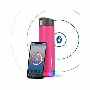 HidrateSpark Sticlă inteligentă din oțel inoxidabil 620 ml, Bluetooth tracker, roz imagine