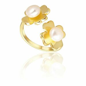 JwL Luxury Pearls Inel placat cu aur, cu perla reala trifoi JL0693 imagine