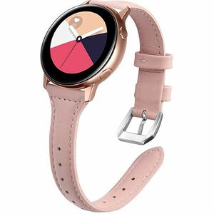 4wrist Subțire curea din piele pentru Samsung Galaxy Watch - Pink 20 mm imagine