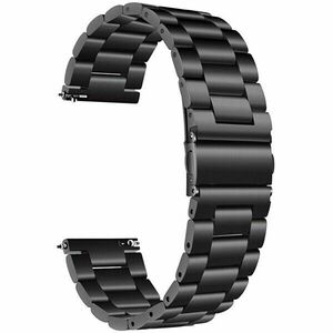 4wrist Curea de oțel pentru Samsung Galaxy Watch -Negru 22 mm imagine