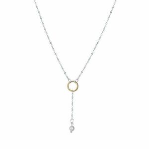Praqia Jewellery Colier elegant bicolor Gold pearl N6381_RH imagine