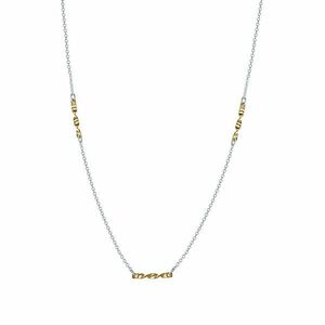 Praqia Jewellery Colier bicolor elegant Gold wave N6405_RH imagine