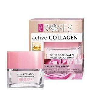 ELLEMARE Cremă-gel de noapte pentru pielea matură RosesActiveCollagen(Wrinkle Filler Gel Cream) 30 ml imagine