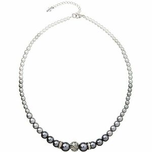 Evolution Group Colier de perle cu mărgele și cristale Preciosa 32008.3 grey imagine