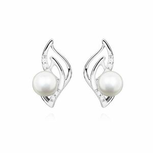 MOISS Cercei eleganți din argint cu adevărate perle de râu EP000161 imagine