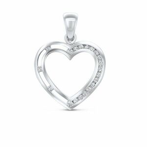 Brilio Silver Pandantiv Romantic din argint cu zirconii Inima PEN03 imagine