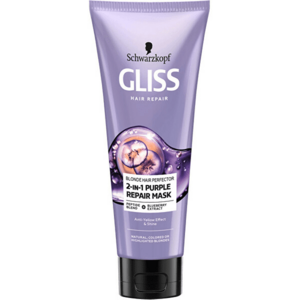 Gliss Kur Mască regeneratoare pentru părul blondBlonde Perfector (2-in-1 Purple Mask) 200 ml imagine