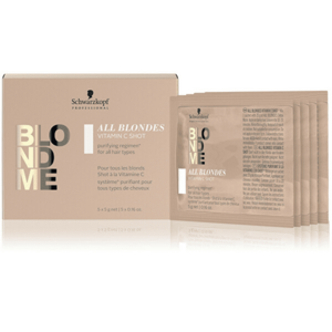 Schwarzkopf Professional TratamentDetoxifiant de vitamine pentru părul mat blond BLONDME (Vitamin Shot) 5 x 5 g imagine