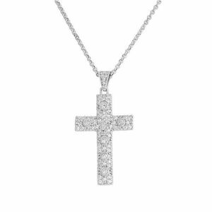 Amen Colier din argint cu zirconii Crucea Crosses CCZBB (lanț, pandantiv) imagine