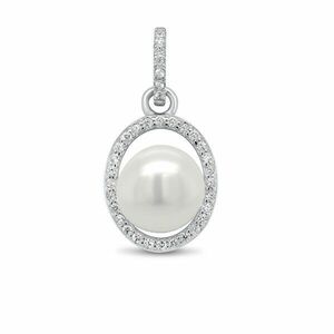 Brilio Silver Pandantiv elegant din argint cu zirconii și perle PT02 imagine
