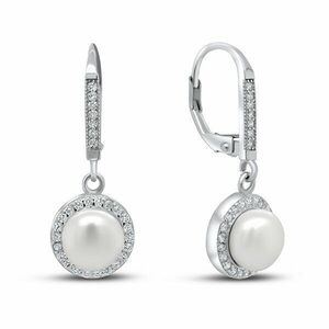 Brilio Silver Cercei fermecători din argint cu perle și zirconii EA88 imagine