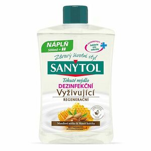 Sanytol Săpun dezinfectant regenerant cu Lapte de migdale & Lăptișor de matcă. Rezerva 500 ml imagine