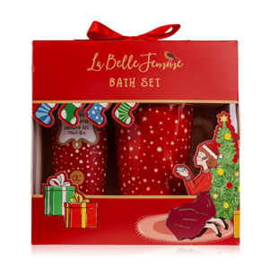 Accentra Set cadou pentru îngrijire de baie cu ceașcă La Belle Femme Noel imagine