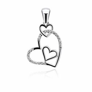 Brilio Silver Romanticpandantiv inimă, de argint cu zirconii PT12W imagine