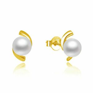 Beneto Cercei eleganți cu perle placate cu aur AGUP2668P-GOLD imagine