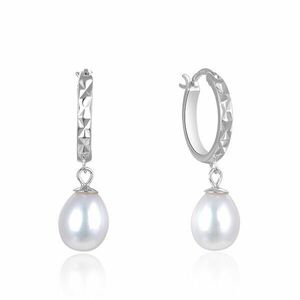 Beneto Cercei eleganți din argint cu perle reale AGUC2675P imagine