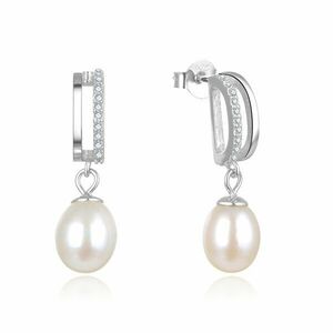 Beneto Cercei eleganți din argint cu perle reale AGUP2687P imagine