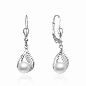 Beneto Cercei fermecători din argint cu perle reale AGUC2705P imagine