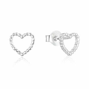 Beneto Cercei inimioare minimaliste din argint AGUP2711 imagine