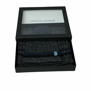 Jack&Jones Kit pentru bărbați - căciulă și fular JACOSAN12197783 Navy Blazer imagine