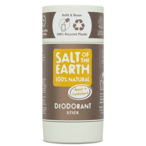 Salt Of The Earth Deodorant natural solid Ambra & lemn de santal (Deodorant Stick) 84 g imagine